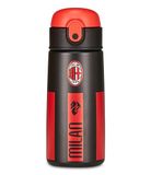 Seven Milan thermosfles, zwart, temperatuurbehoud tot 24 uur, drinkfles voor kleuterschool, basisschool en vrije tijd, kinderen, voetbal, Zwart, modern