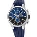 Lotus 18621/B Heren Polshorloge Chronograaf Blauw/Zilverkleurig Staal/Siliconen