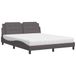 vidaXL Bed met matras "Zadar", grijs, 160x200 cm, kunstleer