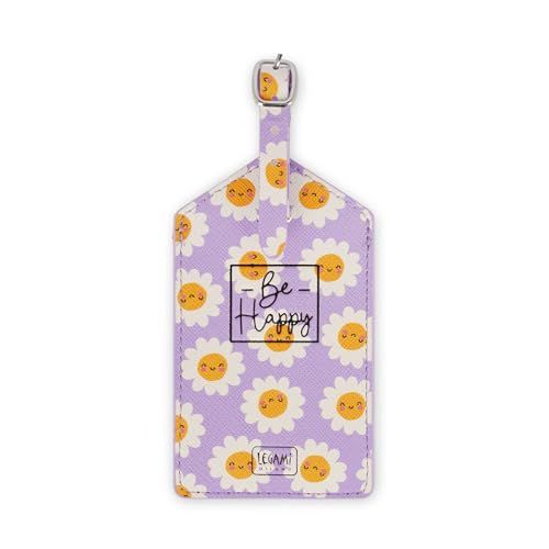 Legami - Bagagelabel, bagagelabel voor koffer, accessoires voor reizen, vliegtuig, cruisetrein, bagagelabel ter bescherming van gegevens van PU-leer en microvezel, Daisy