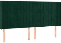 vidaXL Hoofdbord - Fluweel - Donkergroen - 183x16x118/128 cm