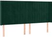 vidaXL Hoofdbord - Fluweel - Donkergroen - 183x16x118/128 cm