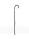Arkema - Douche extérieure FUNNY YIN T305 - eau froide et chaude - Gris argenté