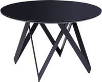 Beliani OXHILL - Ronde eettafel - Zwart - 120 cm - Design
