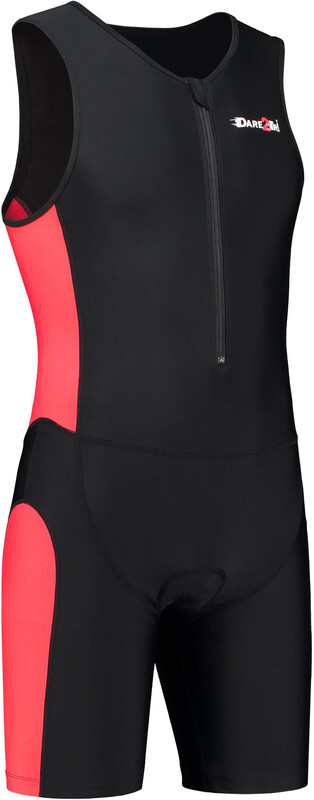 Dare2Tri Frontzip Trisuit Heren rood/zwart