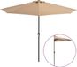 vidaXL Balkonparasol half met aluminium paal 300x155 cm taupe