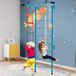 Klimwand klimladder kinderen - Trekstang en touwladder - Ringen - Blauw - Pour intérieur