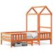 VidaXL Bedframe met Huisje Massief Grenenhout Wasbruin 75x190 cm