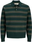 Jack & Jones Gebreide polo Gestreept Lange mouw Katoen XL Pine Grove