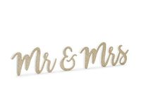Party-Decoration Partydeco Mr and Mrs letters goud