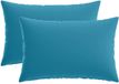 vidaXL Kussensloop 2 stuks HEERLEN Lichtblauw 50 x 80 cm Polyester