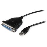 StarTech.com Adaptateur USB vers parallèle DB25 - 2m - Noir