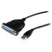 StarTech.com Adaptateur USB vers parallèle DB25 - 2m - Noir