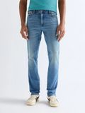 Wrangler Texas Slim Harbor Blue Jeans Denim Blau Größe: W31L32