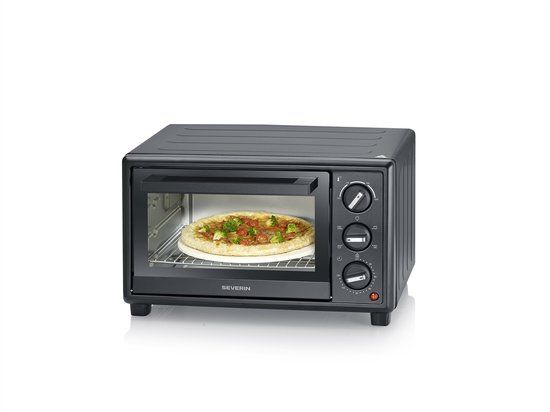 Severin TO 2079 Bak- en Toastoven met Pizzasteen & Draaispit – Hetelucht - 20 Liter – 1600 W