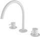 Hotbath Cobber - Wastafelmengkraan - zonder Waste - Laag - Wit - Opbouw - Messing - V08