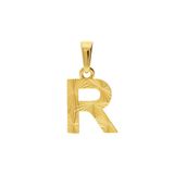 Lucardi Dames 14 karaat geelgouden letterhanger R