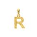 Lucardi Dames 14 karaat geelgouden letterhanger R