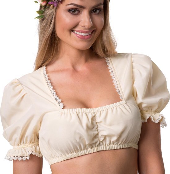 Tectake dressforfun - Dirndlblouse Anni XL - verkleedkleding kostuum halloween verkleden feestkleding carnavalskleding carnaval feestkledij partykleding - 303048