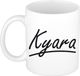 Bellatio Decorations Kyara Naam koffiemok - beker - met sierlijke letters - wit
