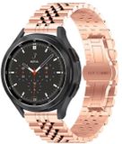 By Qubix Stalen band Rosé goud Smartwatch bandje 22mm voor Garmin Forerunner 970 / 570 (47mm) / 255