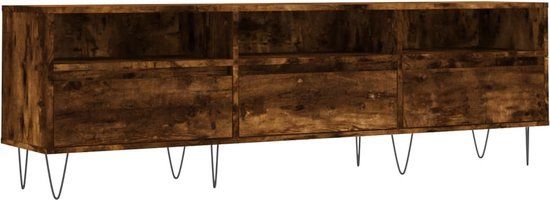vidaXL Tv-meubel 150x30x44,5 cm bewerkt hout gerookt eikenkleurig
