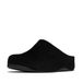 FitFlop Shuv Tumbled-Leather Clogs Zwart - Maat 39