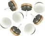 AMIG Kunststofglijders/meubelbeschermers met nagel - 8x - D19 mm - bruin - stoelpoten - kunststof - onder meubels