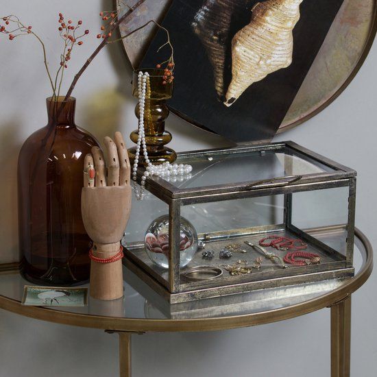 WOOOD Goddess Sidetable - Metaal - Antique Brass - 75x37x75