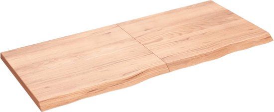 vidaXL Wandschap - 140x60x4cm - Massief Eikenhout - Lichtbruin