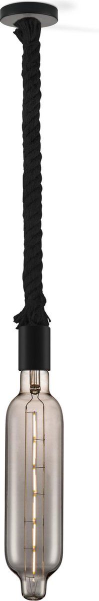 Home Sweet Home hanglamp Leonardo zwart Tube - smoke