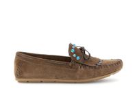 CAFèNOIR Suède mocassins met franjes, voor vrouwen, taupe, 38 EU