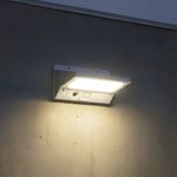 RexTech Solar wandlamp buiten 'Stuttgart' - RVS - Met bewegingsmelder - Tuinverlichting op zonne-energie - 3 verschillende lichtstanden