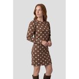 Anytime Polkadot Midi Dress Brown/Blue