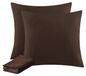 TRANKIELO® - Set van 2 Kussenslopen 80x80 cm - Bruin Microvezel met Ritssluiting - Gecertificeerd