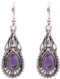 Yogi & Yogini naturals Oorbellen bohemian met amethist 3x1.5 cm