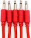 Bowl Modular Gevlochten Patchkabels 90 cm – Rood – 5 Stuks – Eurorack / Modular Synthesizer – 3,5 mm Mono Jack