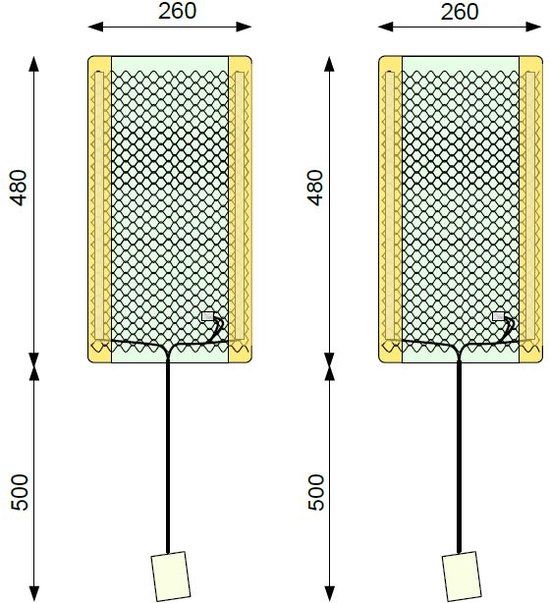 Carbon stoelverwarming 12 volt - wit