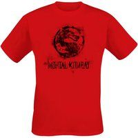 Mortal Kombat Rood Gaming T-shirt - Distressed Dragon - S tot XXL - voor Mannen