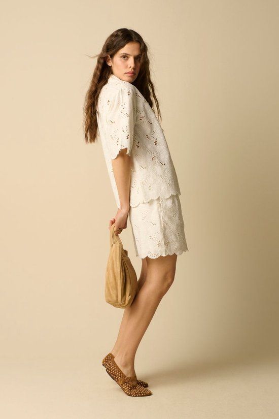 Sissy-Boy Witte short met broderie