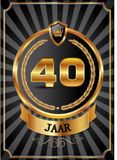 Bellatio Decorations Verjaardag Deurposter - 40 Jaar - Goud - 59 x 42 cm