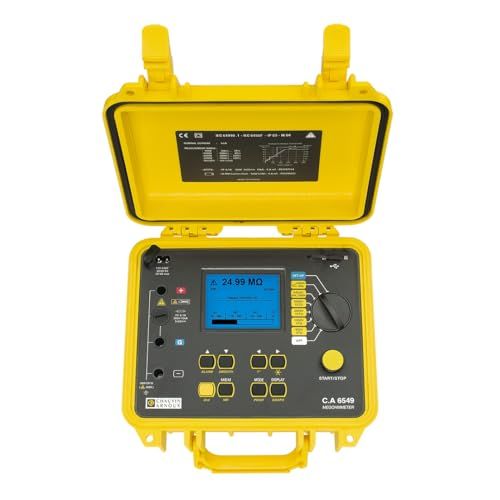 Chauvin Arnoux C.A 6549 Isolatiemeter 500 V, 1000 V, 2500 V, 5000 V 10 TΩ