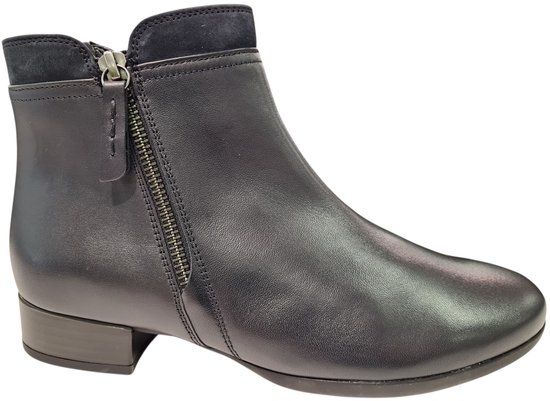 Gabor Dames Blauwe Enkellaarzen - Maat 39 - Breed - Leer - Herfst/Winter 2025