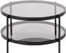 Giga Living Salontafel Vadodara Glas Grijs Ø79cm