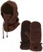 Heatkeeper Dames Winter Thermo Set - Balaclava + Wanten - Teddy - Taupe - One Size