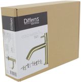 Differnz Fonteinkraan Mix Geborsteld Goud Gebogen - Messing - 8712793553497
