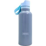 Nerthus FIH 1411 sportfles dubbelwandig 500 ml click drink grijs sport gym strand