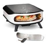 cozze® Pizzaoven 17 inch met draaisteen, led en deur, 6,0 kW/50 mbar, met regelaar en 1,1 m slang, perfect voor knapperige pizza's