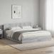 Maison Exclusive Lit double exclusif avec rangement, gris Sonoma, dimensions 200 x 200 cm, structure en bois composite