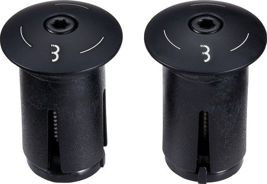 BBB Cycling Aluminium Stuurdoppen Fiets ScrewOn - Aluminium End Caps Racefiets & MTB - Voor ⌀ 18 - 22mm Sturen - 2 stuks - Zwart - BHT-97